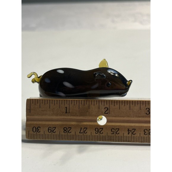 Set of 3 Lenox Art Glass Piggy Pigs Figurine - Picture 8 of 14